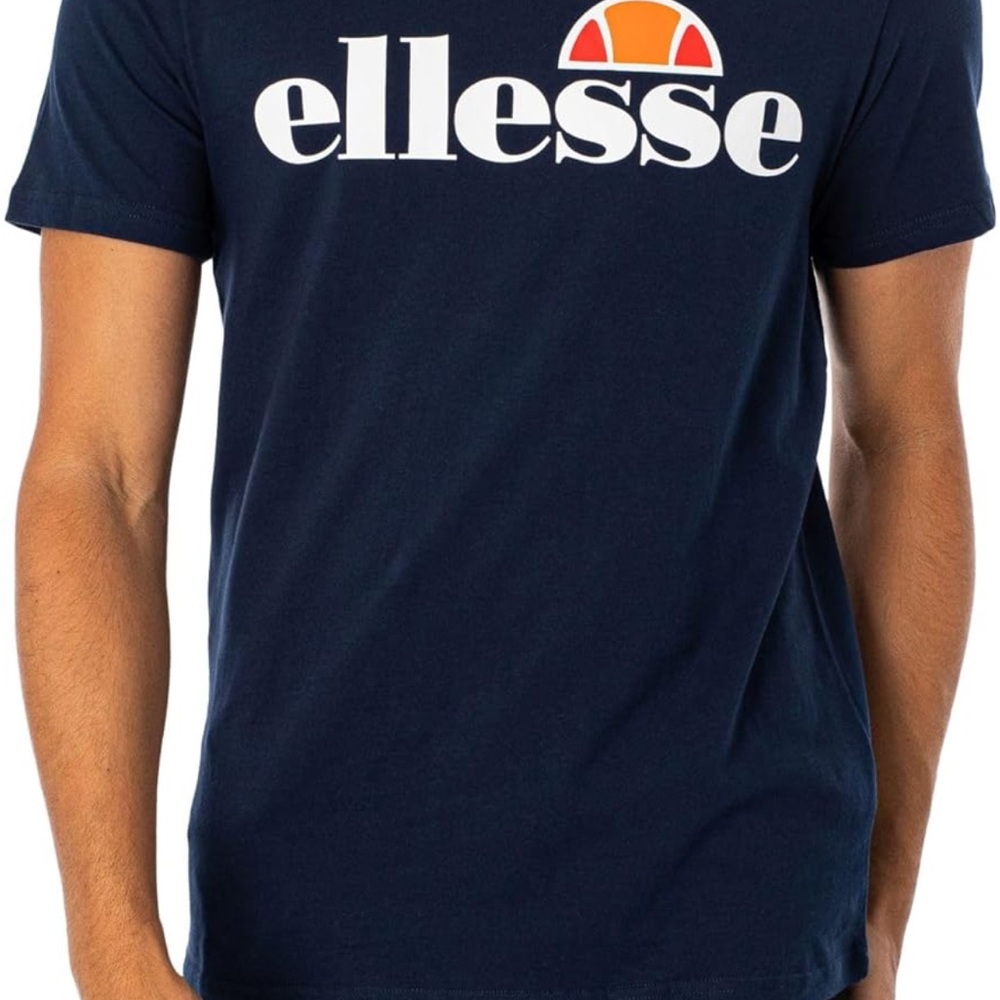 Ellesse Men's Dark Blue Tee with Logo